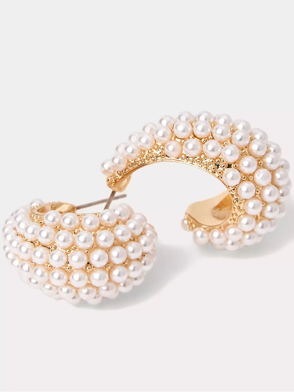 NWT Lilly Pulitzer Lilly Of The Valley Hoop Earrings in Resort White and Pearls